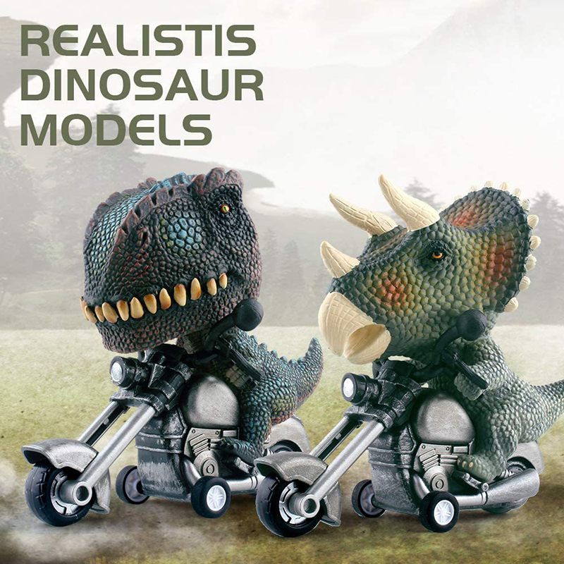 어린이 장난감 폭발 모델 공룡 모델 장난감 자동차 모델 새로운 독특한 시뮬레이션 공룡 관성 오토바이 모델